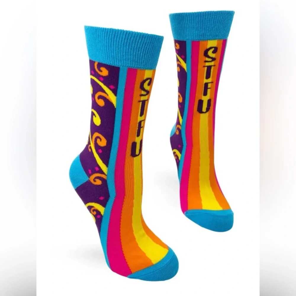 •STFU• Funny Novelty Crew Socks